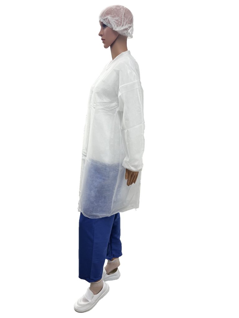 Disposable PP Labcoat White - Cleanstat Pte Ltd